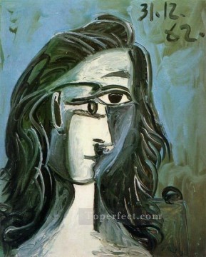 Artworks by 350 Famous Artists Painting - Head Woman 3 1962 cubist Pablo Picasso